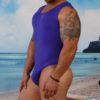 Full Back Med Leg Thong One Piece