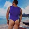 Full Back Med Leg Thong One Piece