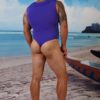 Full Back Med Leg Thong One Piece