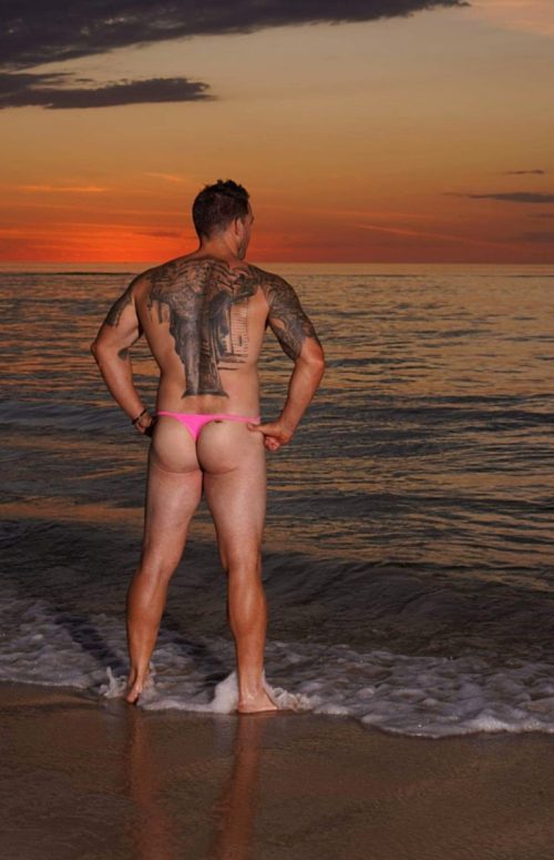 Aussie Flag String Side Super Slim Thong