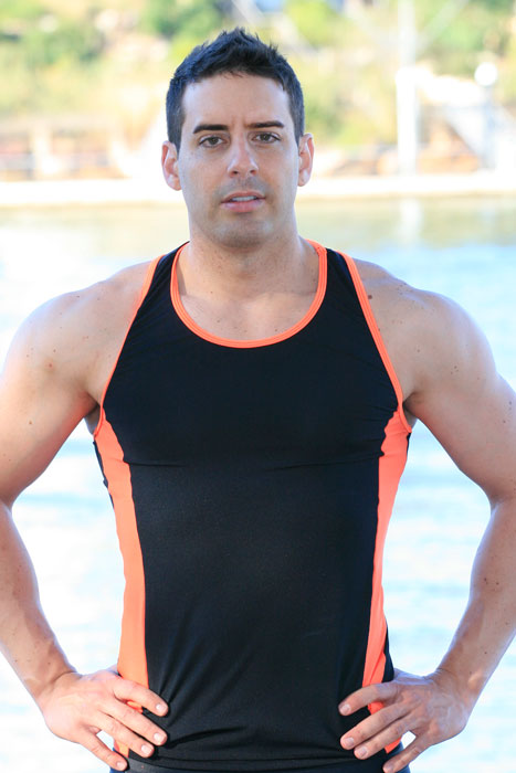 Muscle Top Singlet Two Colour