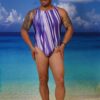 Action back Thong Medium Leg Male Swimsuit