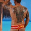 Shaped Front Slim Mini Trunks