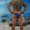 Aussie Flag Male Brazilian 3/4 Bum Briefs-Oz