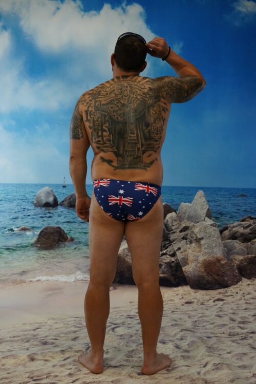 Aussie Flag Slim Side  Briefs-Oz