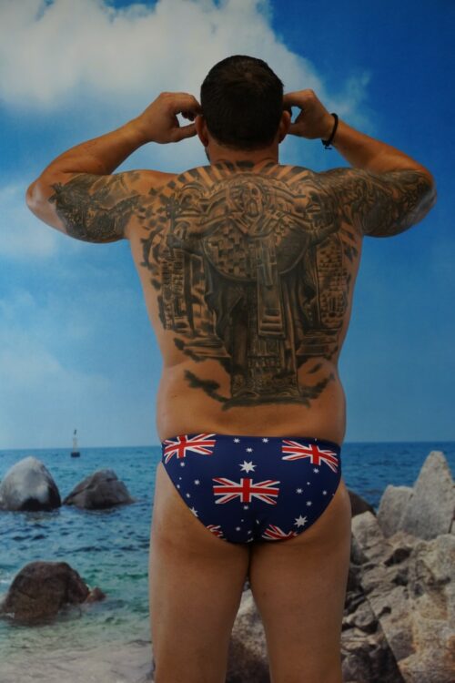 Aussie Flag Slim Side  Briefs-Oz