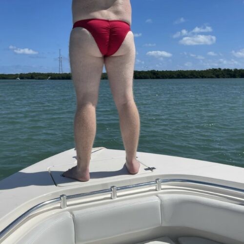 Male Scrunched/ Ruched Bum- Brazilian 3/4 Briefs
