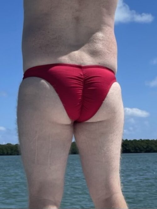 Male Scrunched/ Ruched Bum- Brazilian 3/4 Briefs