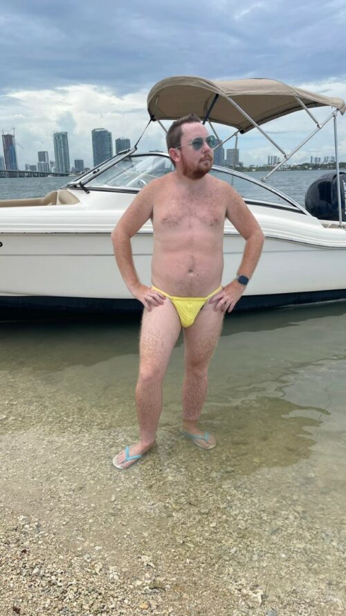 Aussie Flag Sexy Slide-able Front & Back Speedos
