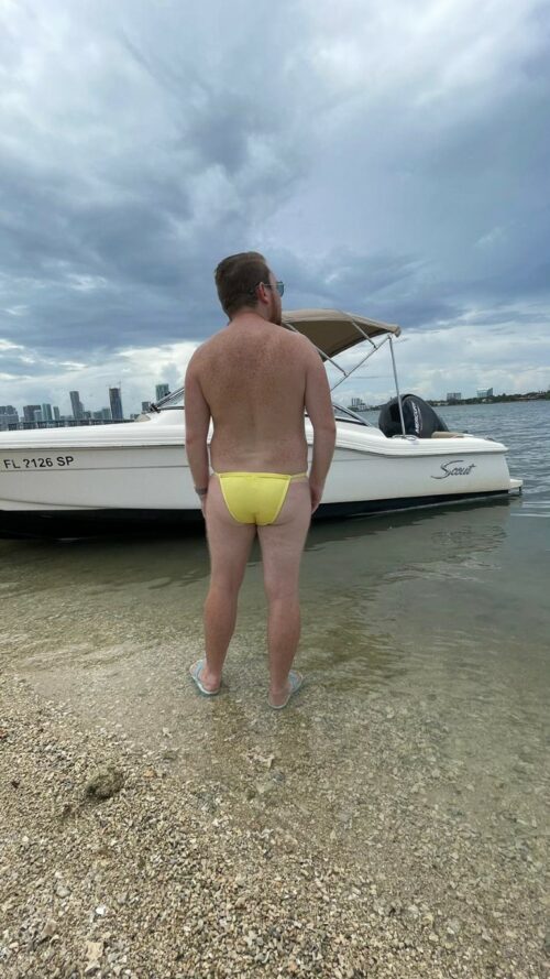Aussie Flag Sexy Slide-able Front & Back Speedos