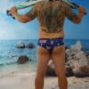 Aussie Flag Shaped Front Slim Mini Trunks