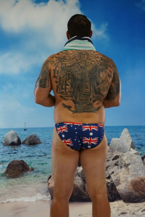 Aussie Flag String Side Regular Briefs