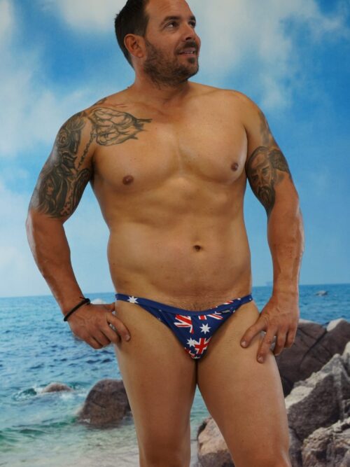 Aussie Flag String Side Regular Briefs