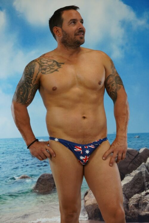 Aussie Flag String Side Regular Briefs
