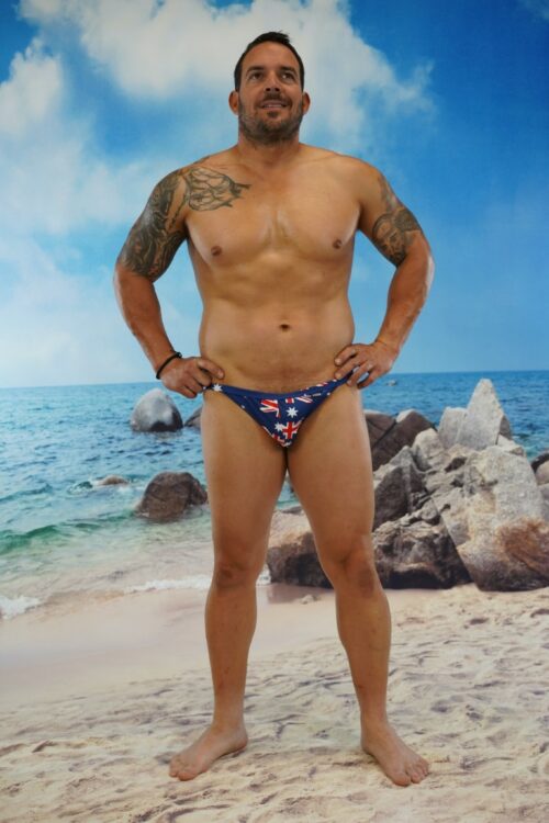Aussie Flag String Side Regular Briefs