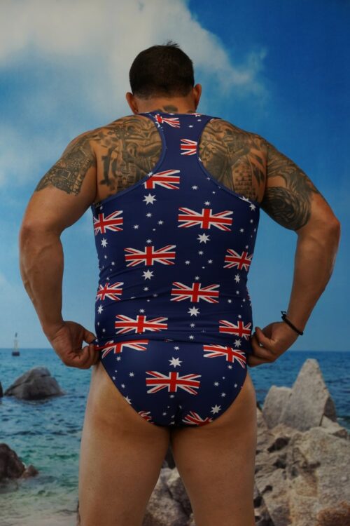 Australian Flag Muscle Singlet Top-OZ