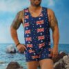 Aussie Flag T back Short Leg Male Swimsuit