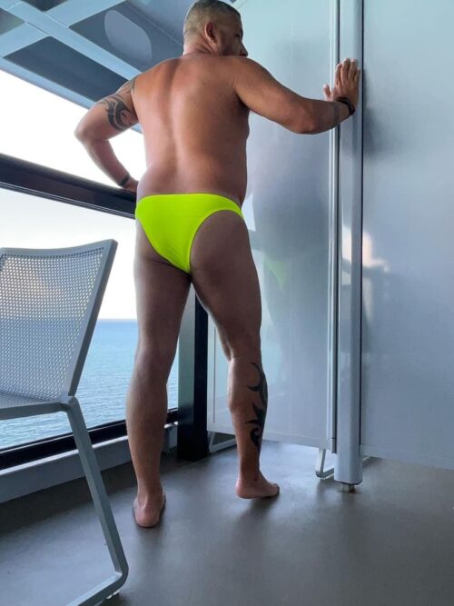Aussie Flag Male Protruding Front, Rio Butt Briefs